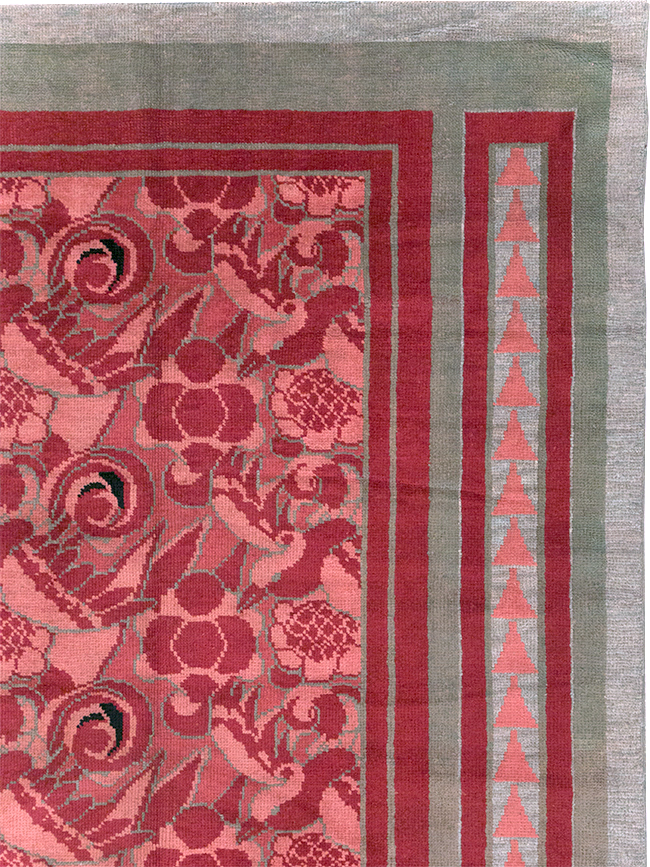 Vintage Belgian Art Deco Room Size Carpet, No.31278 - Galerie Shabab