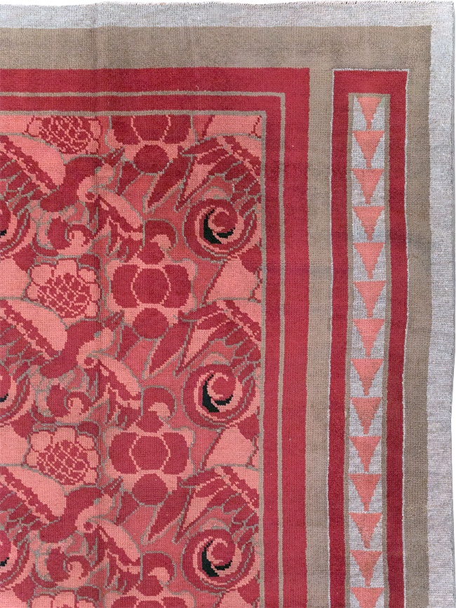 Vintage Belgian Art Deco Room Size Carpet, No.31278 - Galerie Shabab