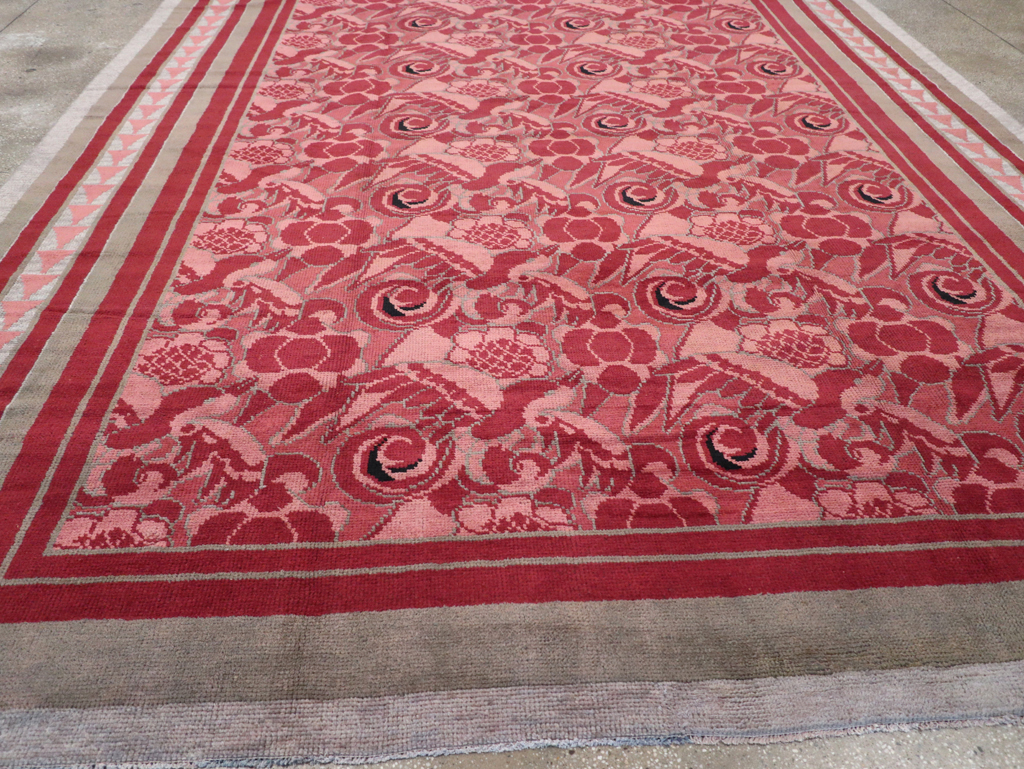 Vintage Belgian Art Deco Room Size Carpet, No.31278 - Galerie Shabab