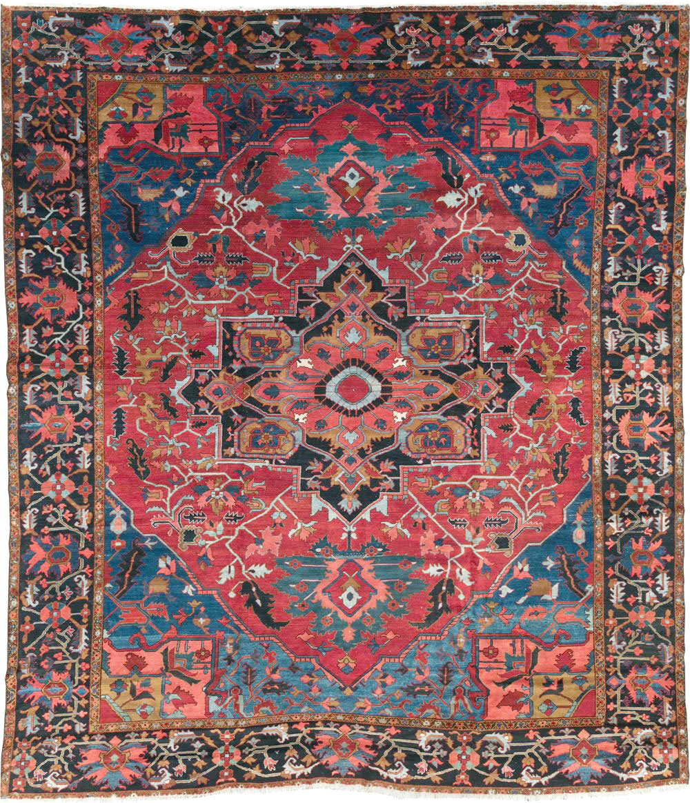 Antique Persian Heriz Room Size Carpet, No.31279 - Galerie Shabab