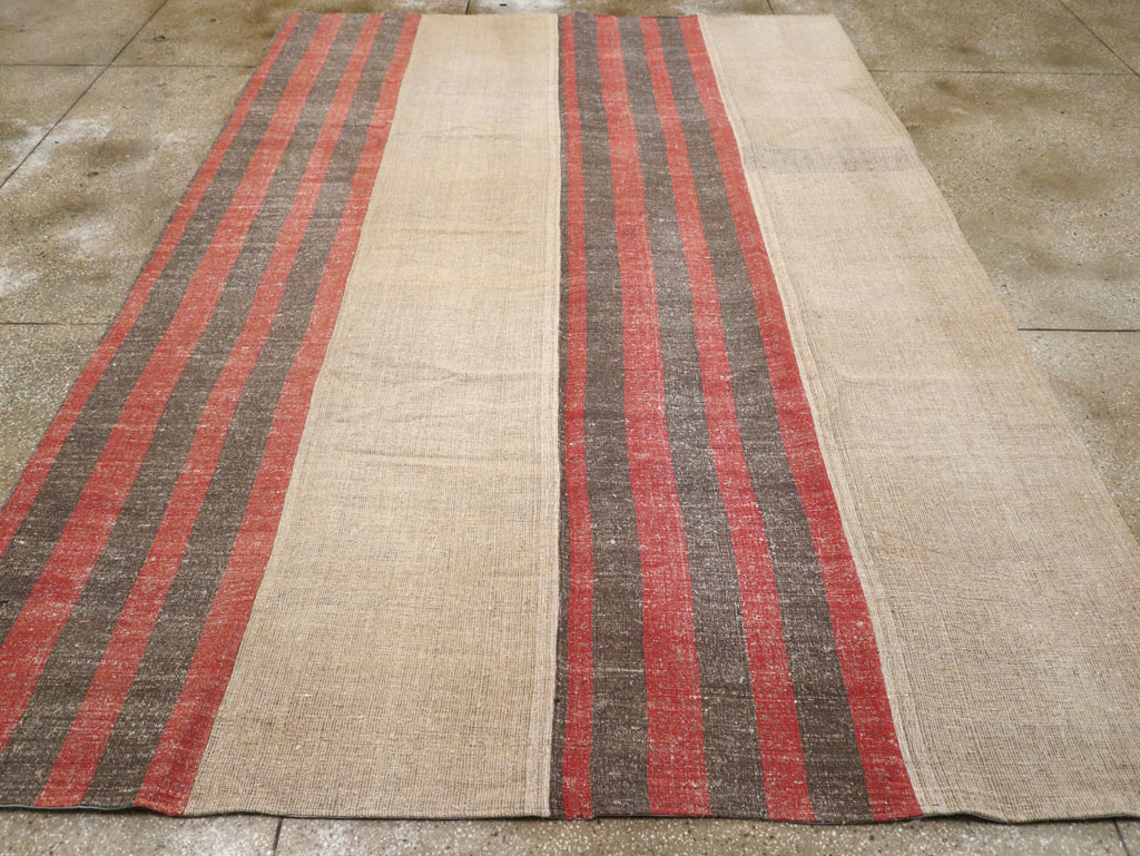 Vintage Turkish Flatweave Kilim Room Size Carpet, No.31284 - Galerie Shabab
