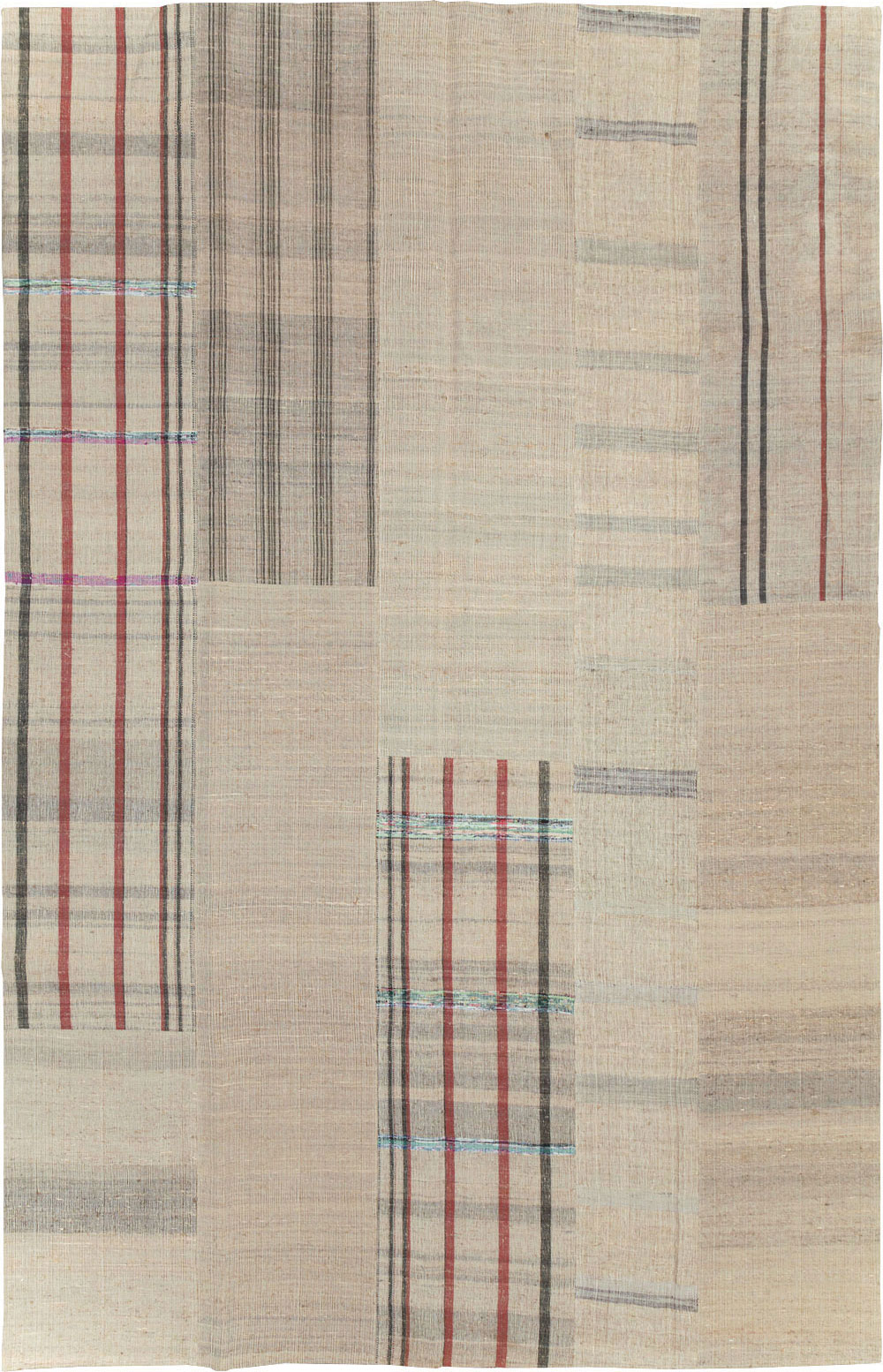 Vintage Turkish Flatweave Kilim Room Size Carpet, No.31285 - Galerie Shabab