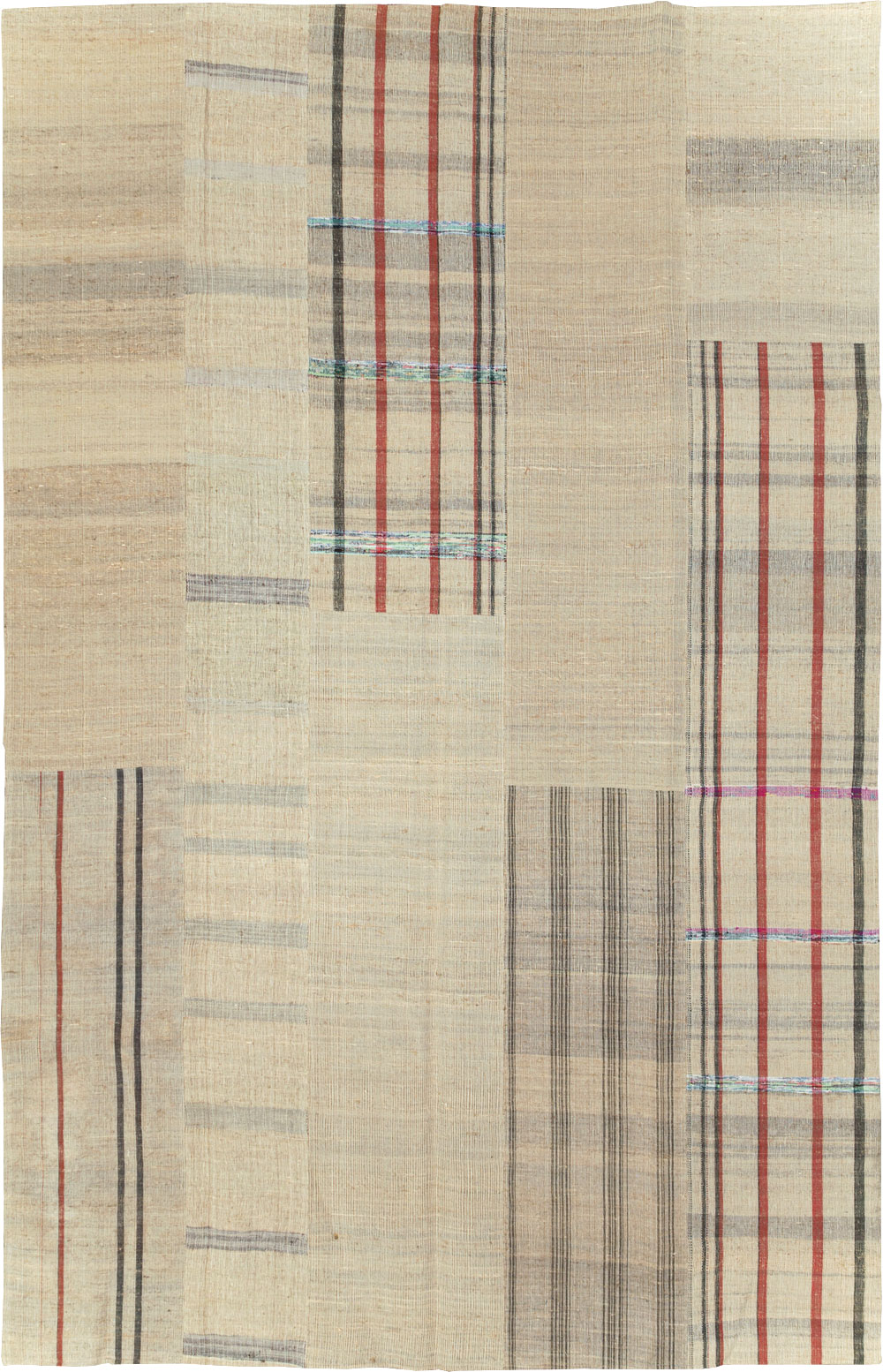 Vintage Turkish Flatweave Kilim Room Size Carpet, No.31285 - Galerie Shabab