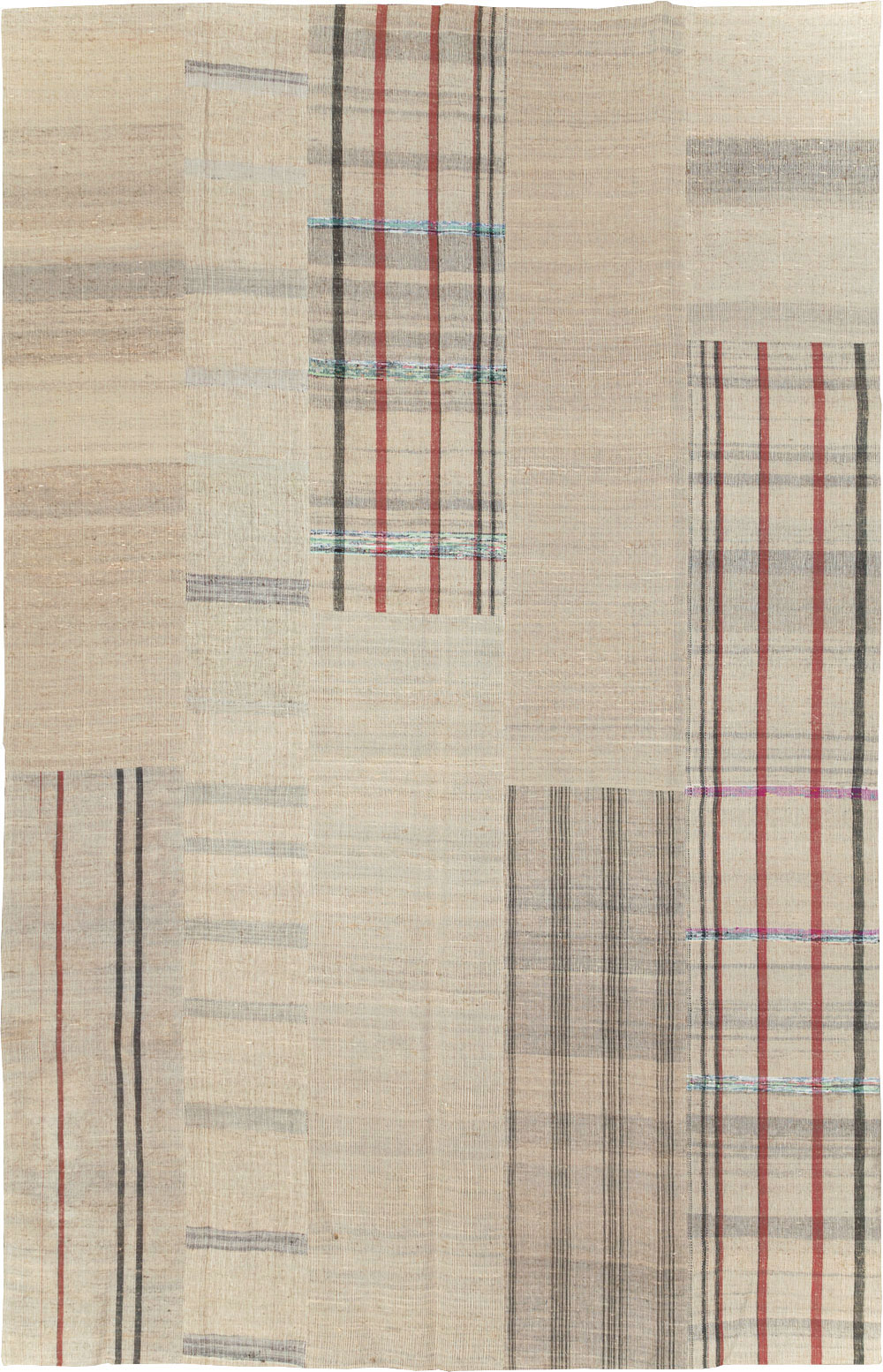 Vintage Turkish Flatweave Kilim Room Size Carpet, No.31285 - Galerie Shabab