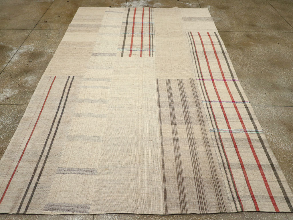 Vintage Turkish Flatweave Kilim Room Size Carpet, No.31285 - Galerie Shabab