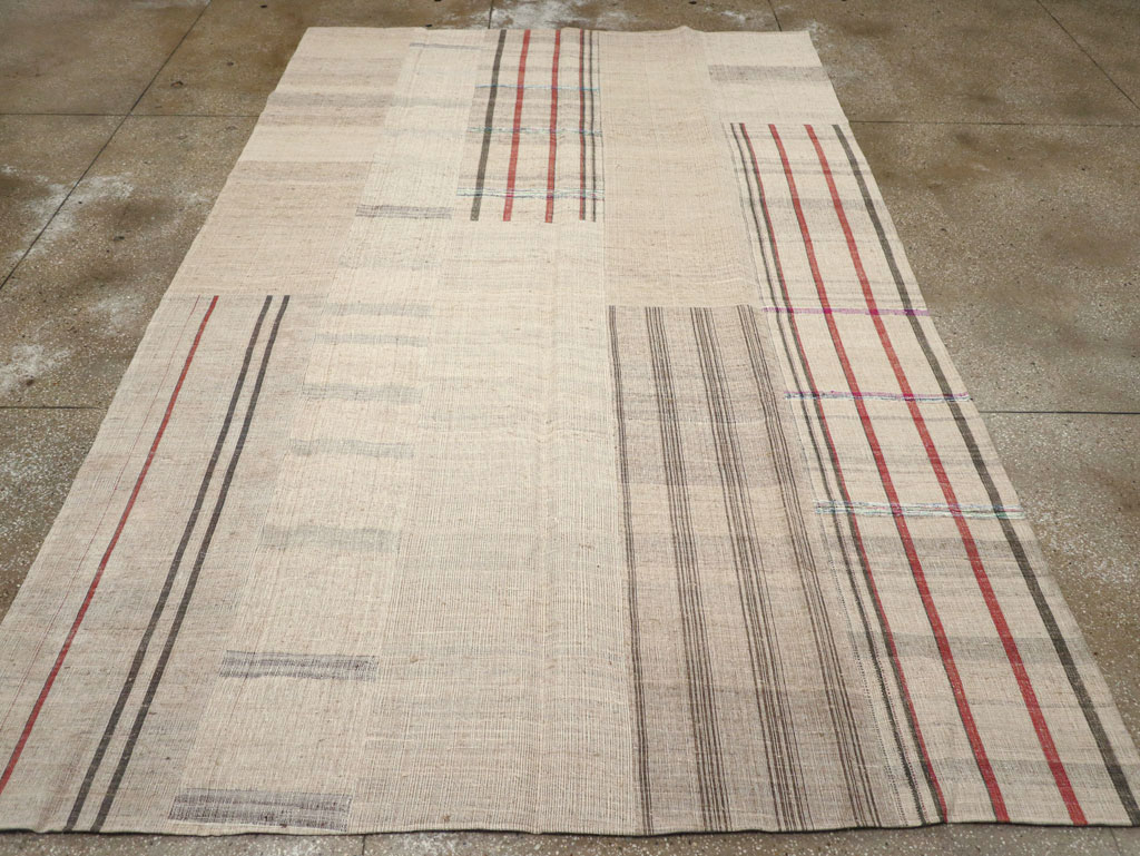 Vintage Turkish Flatweave Kilim Room Size Carpet, No.31285 - Galerie Shabab