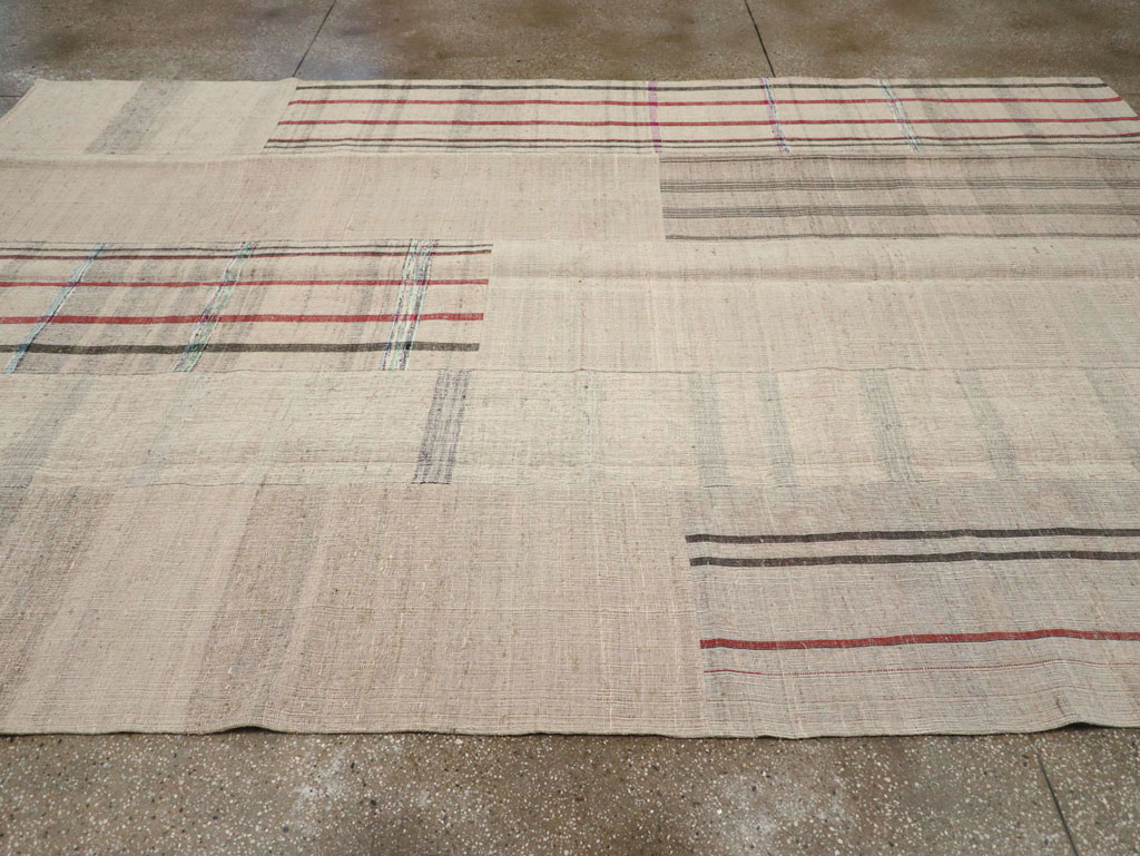 Vintage Turkish Flatweave Kilim Room Size Carpet, No.31285 - Galerie Shabab