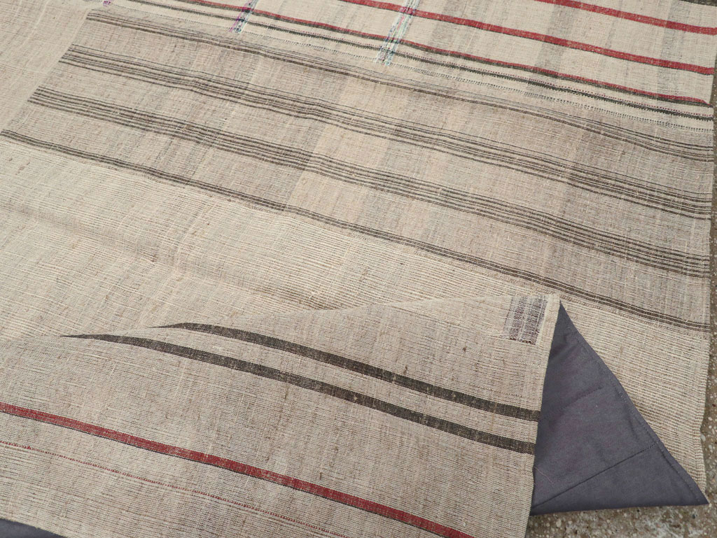 Vintage Turkish Flatweave Kilim Room Size Carpet, No.31285 - Galerie Shabab