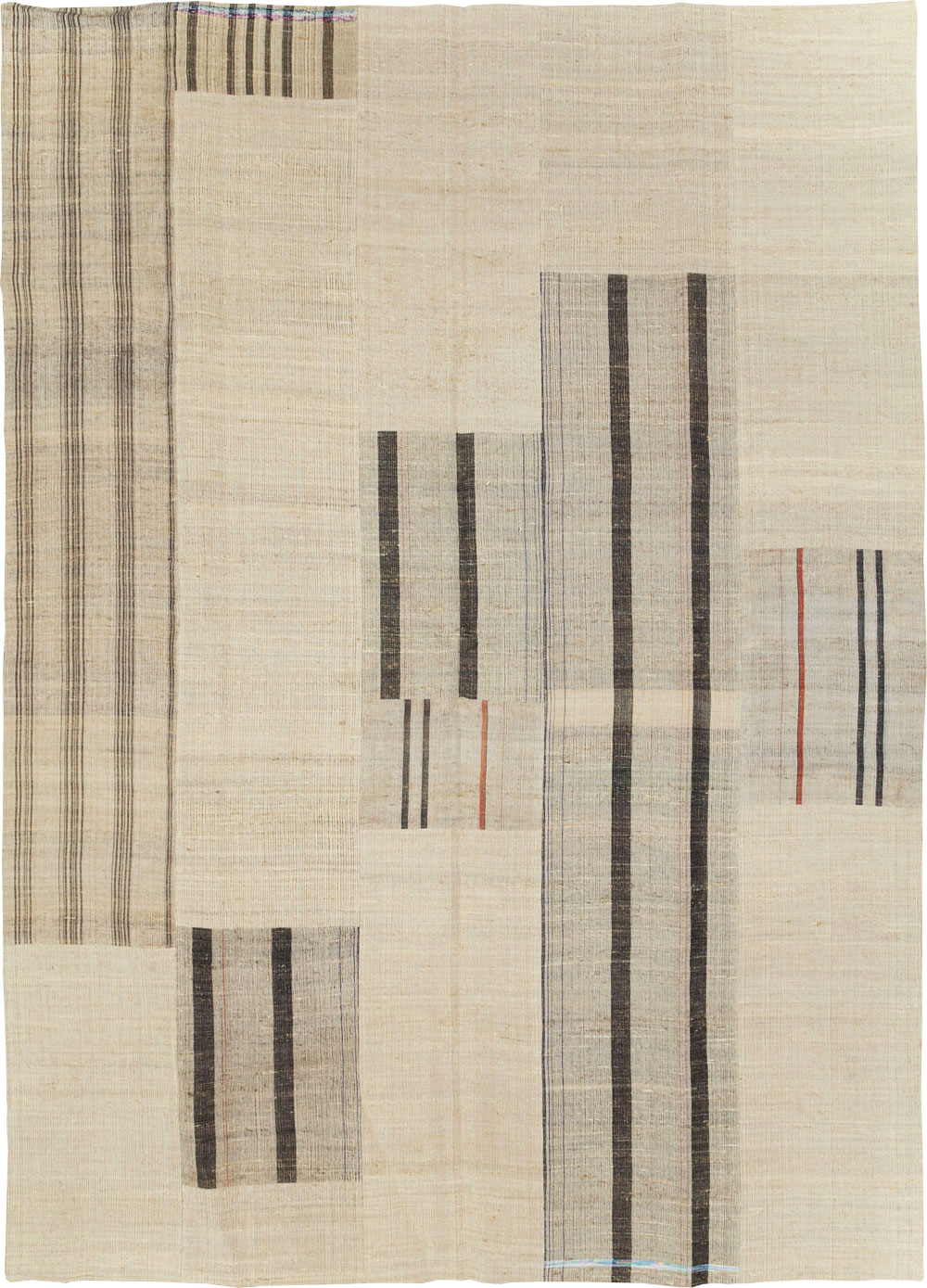 Vintage Turkish Flatweave Kilim Room Size Carpet, No.31287 - Galerie Shabab