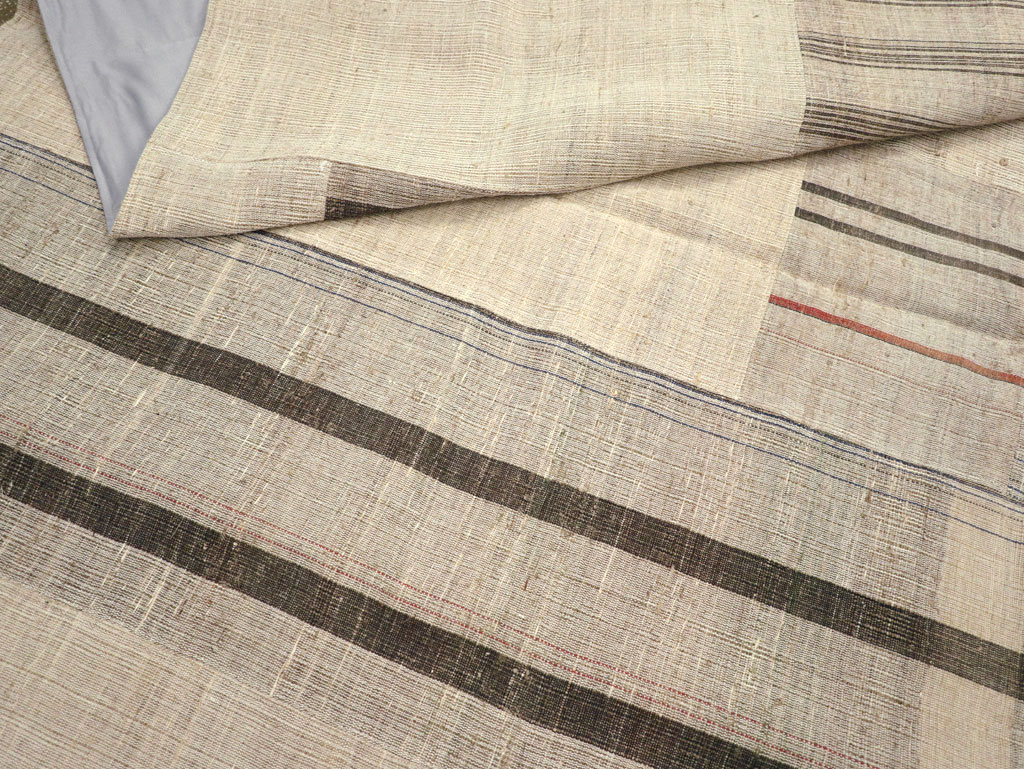 Vintage Turkish Flatweave Kilim Room Size Carpet, No.31287 - Galerie Shabab