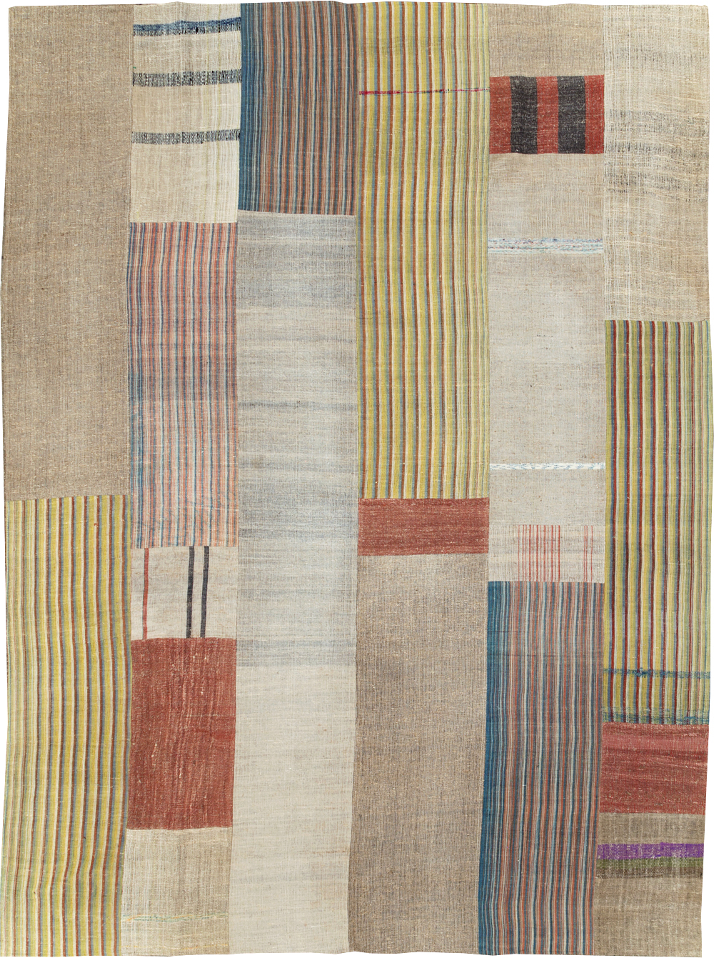 Vintage Turkish Flatweave Kilim Room Size Carpet, No.31288 - Galerie Shabab