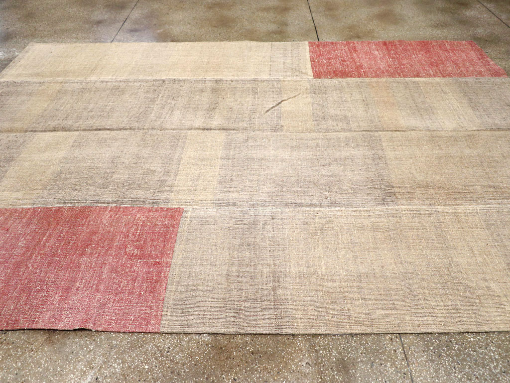 Vintage Turkish Flatweave Kilim Room Size Carpet, No.31289 - Galerie Shabab