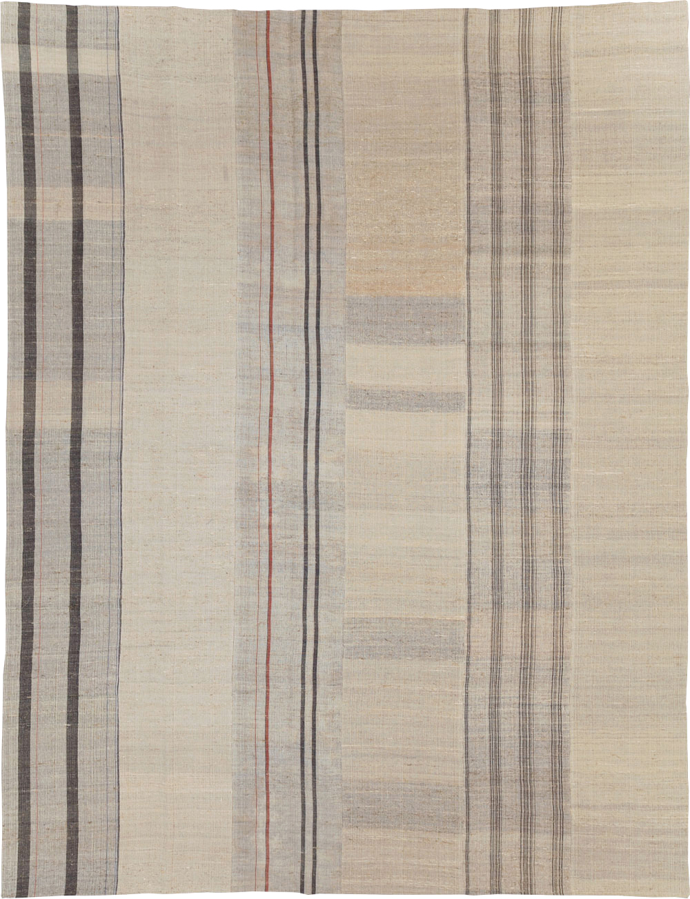 Vintage Turkish Flatweave Kilim Room Size Carpet, No.31290 - Galerie Shabab