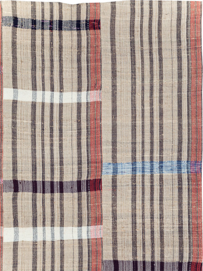 Vintage Turkish Flatweave Kilim Room Size Carpet, No.31294 - Galerie Shabab