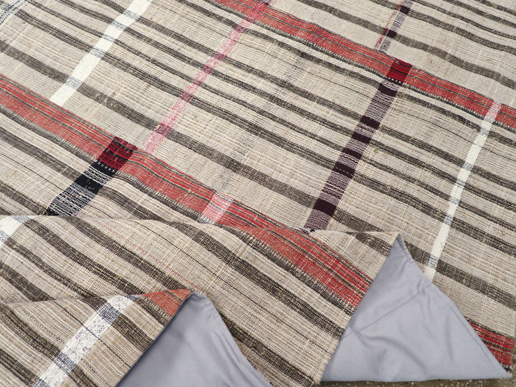 Vintage Turkish Flatweave Kilim Room Size Carpet, No.31294 - Galerie Shabab