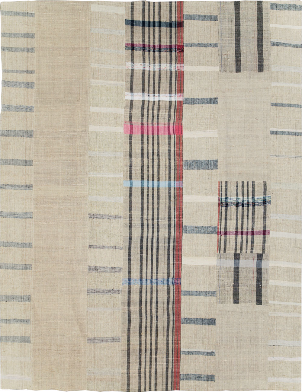 Vintage Turkish Flatweave Kilim Room Size Carpet, No.31297 - Galerie Shabab
