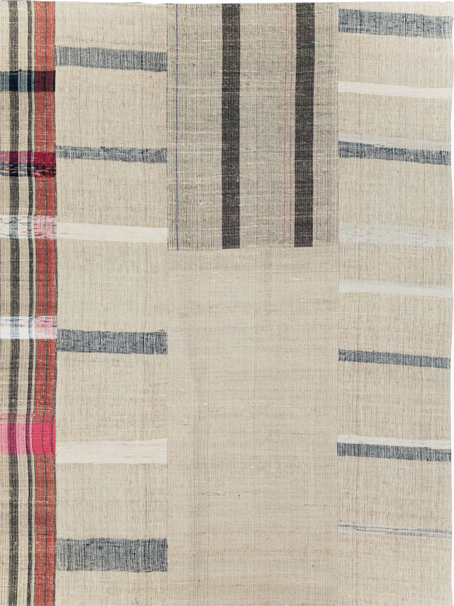 Vintage Turkish Flatweave Kilim Room Size Carpet, No.31297 - Galerie Shabab
