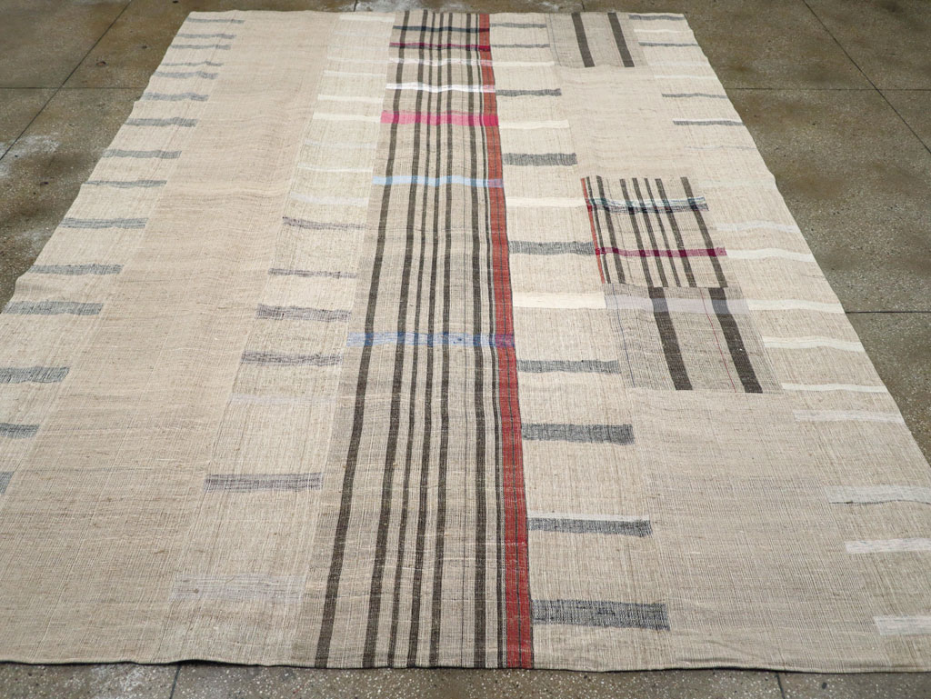 Vintage Turkish Flatweave Kilim Room Size Carpet, No.31297 - Galerie Shabab