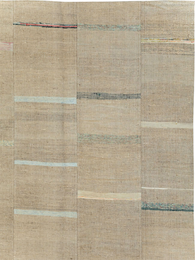 Vintage Turkish Flatweave Kilim Room Size Carpet, No.31298 - Galerie Shabab