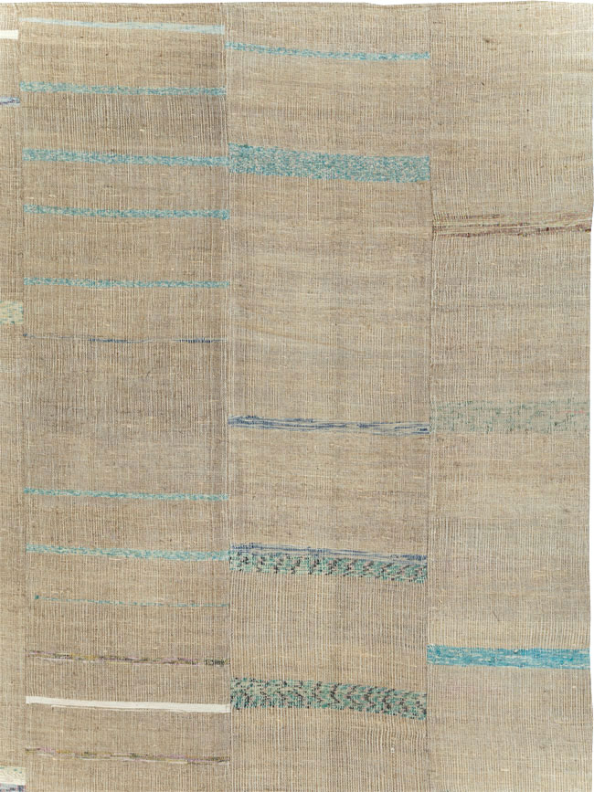 Vintage Turkish Flatweave Kilim Room Size Carpet, No.31298 - Galerie Shabab