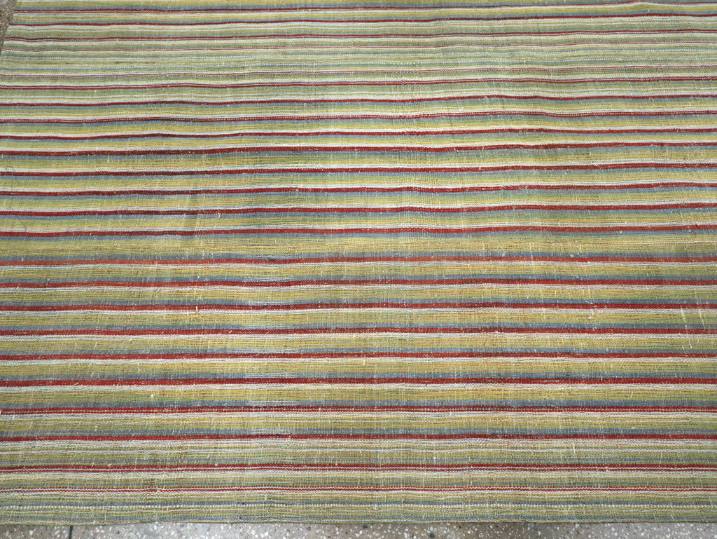 Vintage Turkish Flatweave Kilim Room Size Carpet, No.31299 - Galerie Shabab