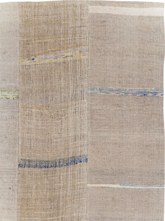 Vintage Turkish Flatweave Kilim Room Size Carpet, No.31301 - Galerie Shabab