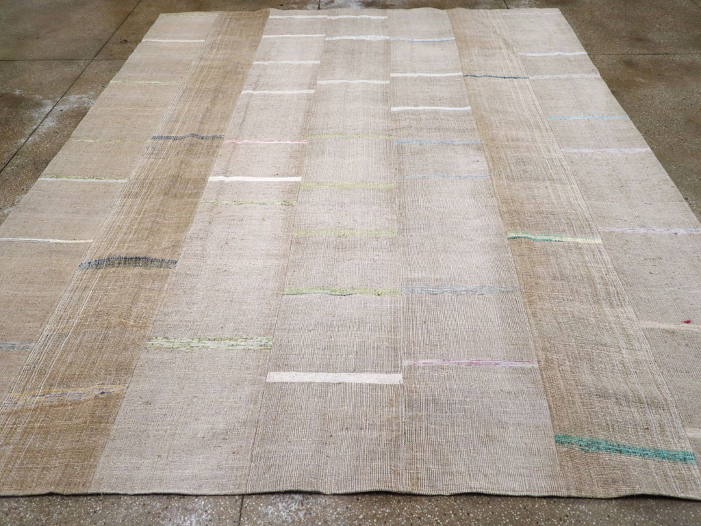 Vintage Turkish Flatweave Kilim Room Size Carpet, No.31301 - Galerie Shabab