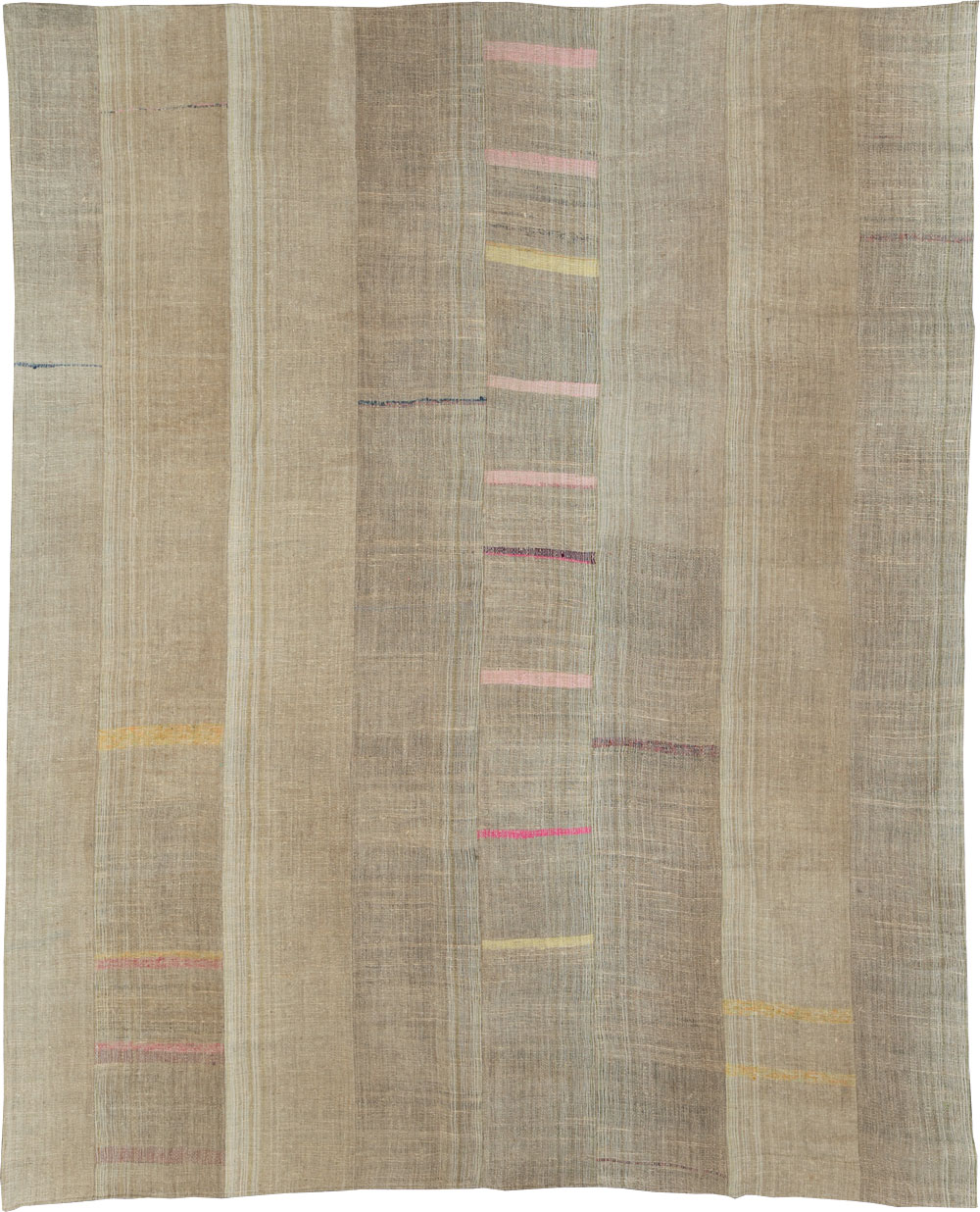 Vintage Turkish Flatweave Kilim Room Size Carpet, No.31302 - Galerie Shabab