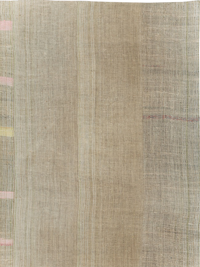 Vintage Turkish Flatweave Kilim Room Size Carpet, No.31302 - Galerie Shabab