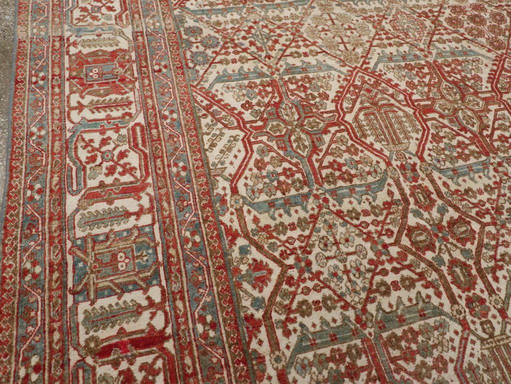 Antique Persian Joshegan Small Room Size Carpet, No.31305 - Galerie Shabab