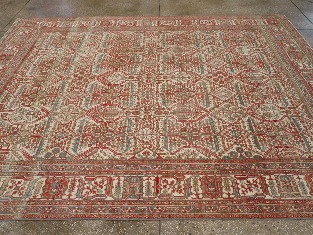 Antique Persian Joshegan Small Room Size Carpet, No.31305 - Galerie Shabab