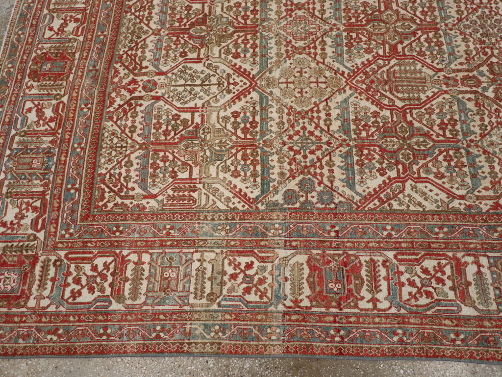 Antique Persian Joshegan Small Room Size Carpet, No.31305 - Galerie Shabab