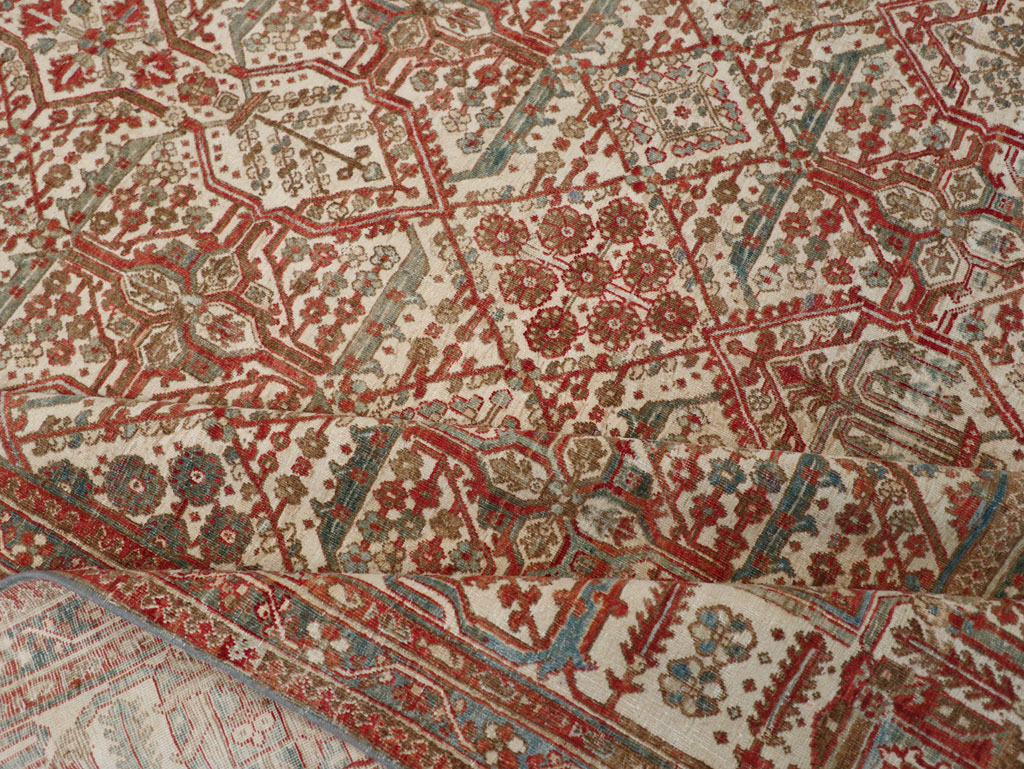 Antique Persian Joshegan Small Room Size Carpet, No.31305 - Galerie Shabab