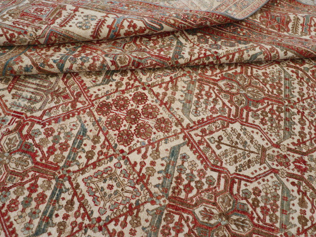 Antique Persian Joshegan Small Room Size Carpet, No.31305 - Galerie Shabab