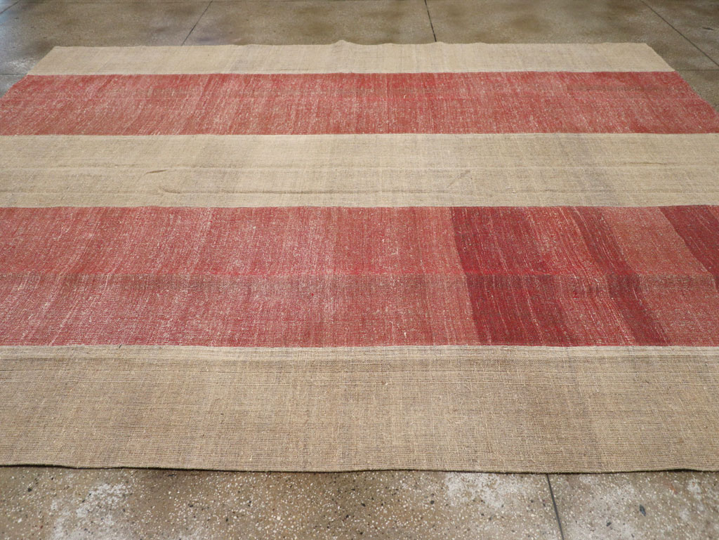 Vintage Turkish Flatweave Kilim Room Size Carpet, No.31306 - Galerie Shabab