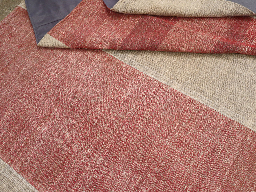 Vintage Turkish Flatweave Kilim Room Size Carpet, No.31306 - Galerie Shabab