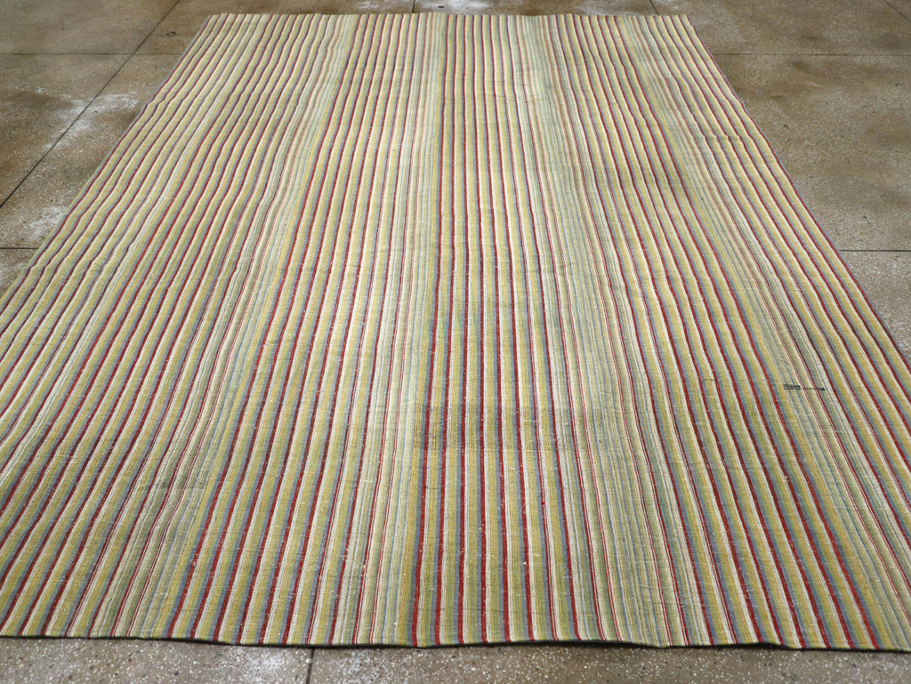 Vintage Turkish Flatweave Kilim Room Size Carpet, No.31309 - Galerie Shabab