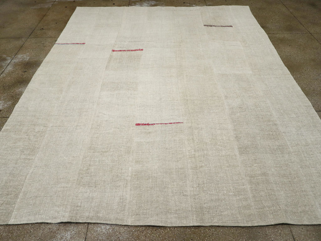 Vintage Turkish Flatweave Kilim Room Size Carpet, No.31314 - Galerie Shabab