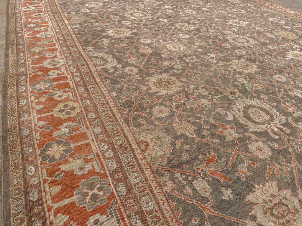 Antique Persian Mahal Oversize Carpet, No.31321 - Galerie Shabab