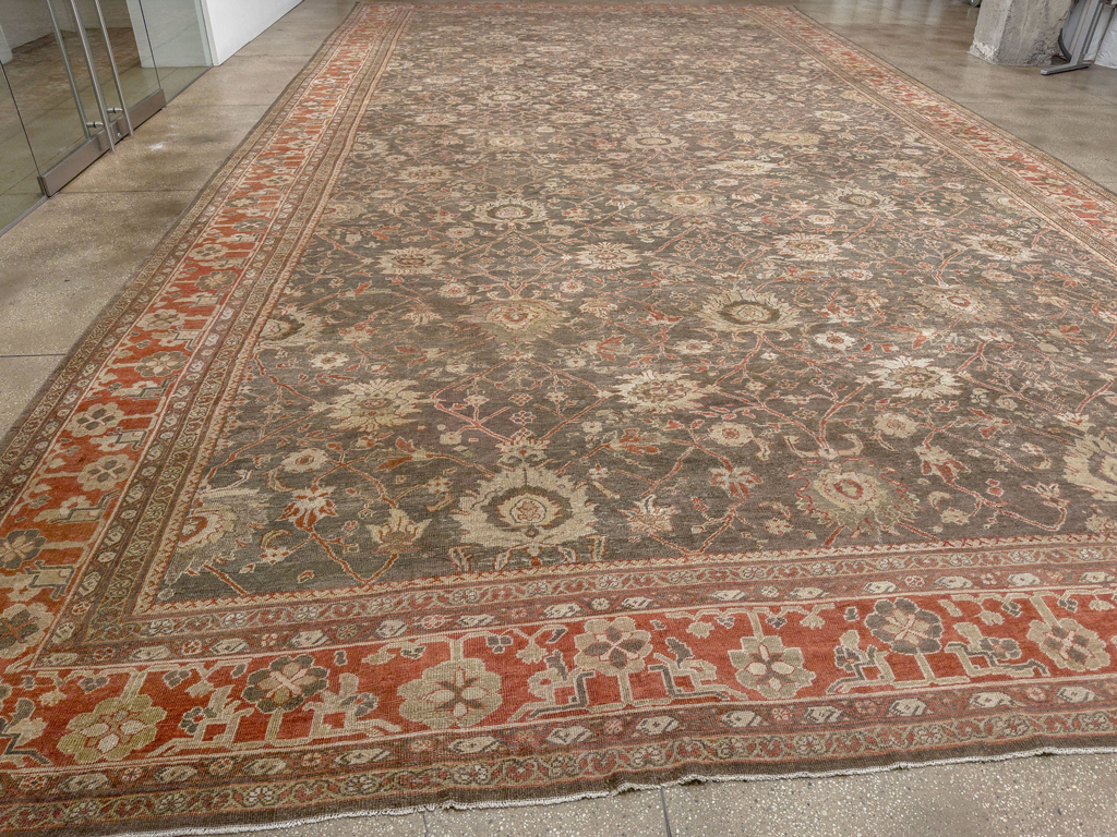 Antique Persian Mahal Oversize Carpet, No.31321 - Galerie Shabab