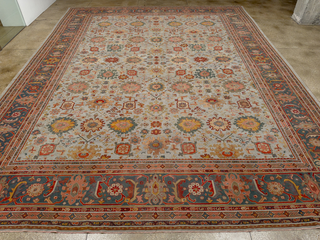 Antique Persian Mahal Oversize Carpet, No.31326 - Galerie Shabab