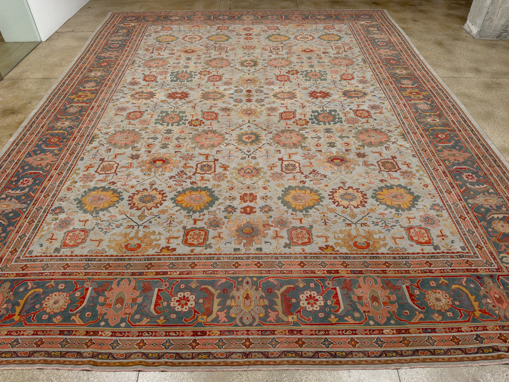 Antique European Mahal Oversize Carpet, No.31326 - Galerie Shabab