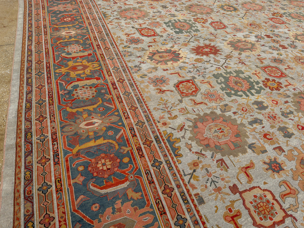 Antique Persian Mahal Oversize Carpet, No.31326 - Galerie Shabab