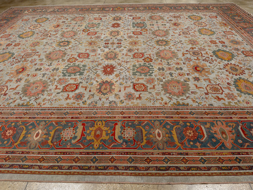 Antique Persian Mahal Oversize Carpet, No.31326 - Galerie Shabab