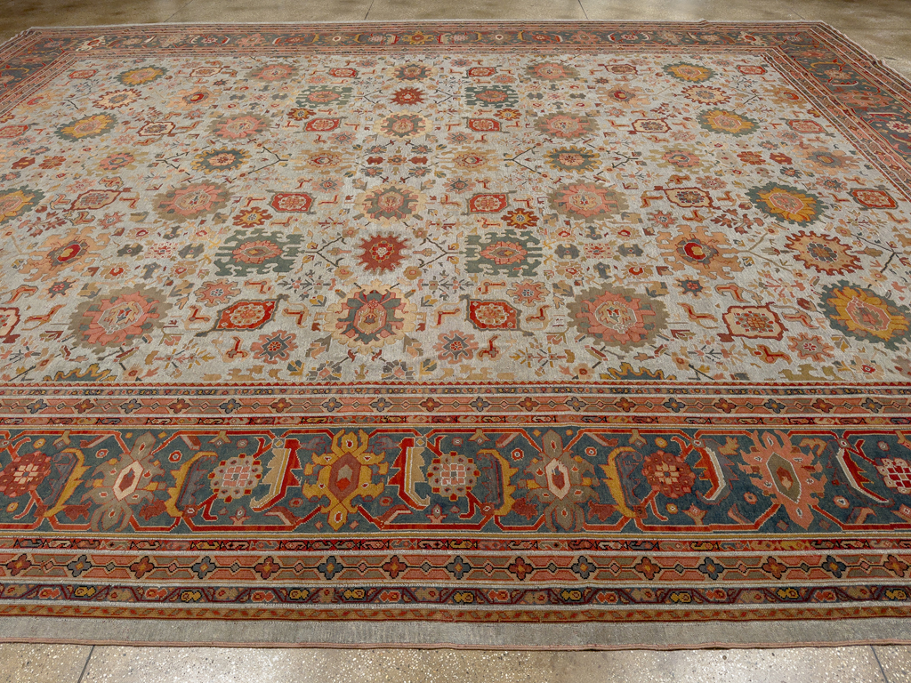 Antique European Mahal Oversize Carpet, No.31326 - Galerie Shabab