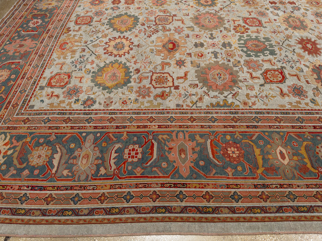 Antique European Mahal Oversize Carpet, No.31326 - Galerie Shabab