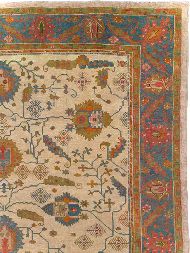 Antique Turkish Oushak Oversize Carpet, No.31328 - Galerie Shabab
