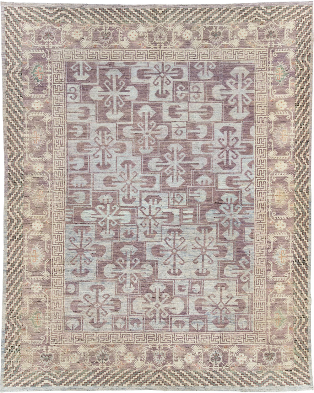 Contemporary East Turkestan Khotan Room Size Carpet, No.31329 - Galerie Shabab