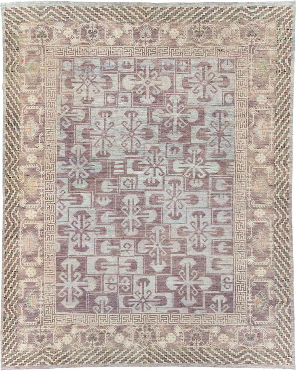 Contemporary East Turkestan Khotan Room Size Carpet, No.31329 - Galerie Shabab