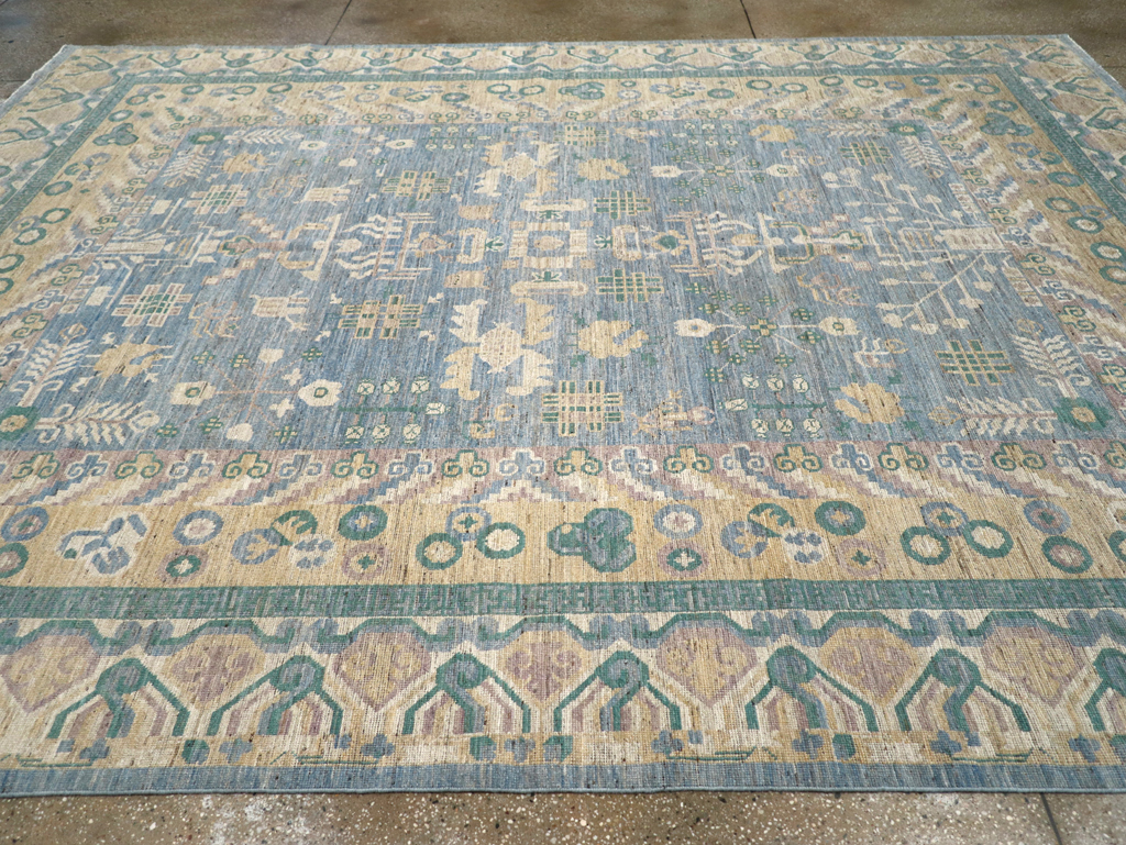 Contemporary East Turkestan Khotan Room Size Carpet, No.31331 - Galerie Shabab